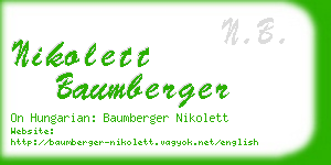 nikolett baumberger business card